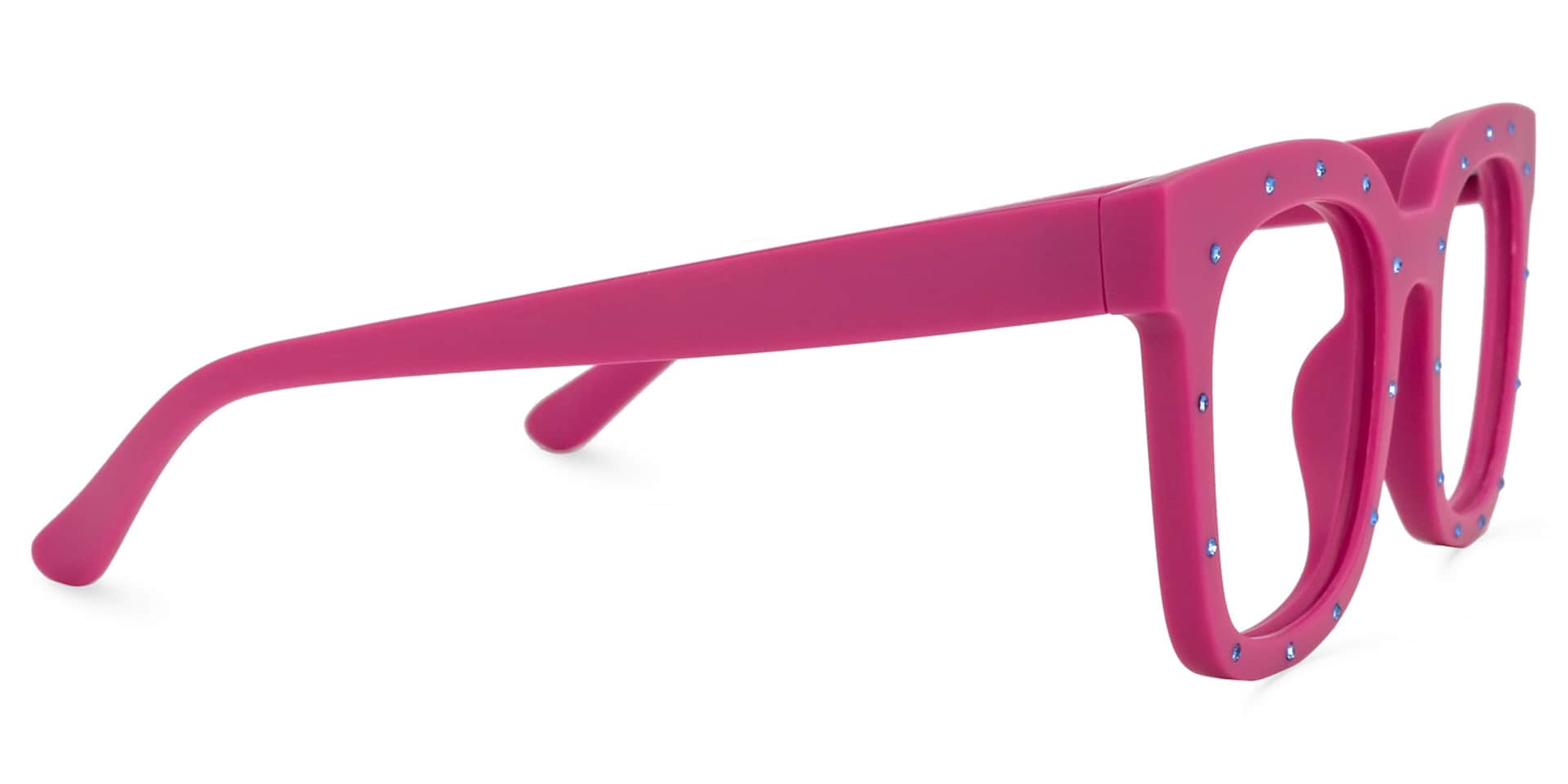 Eussub Square Bright-Pink Glasses | Zeelool Glasses2