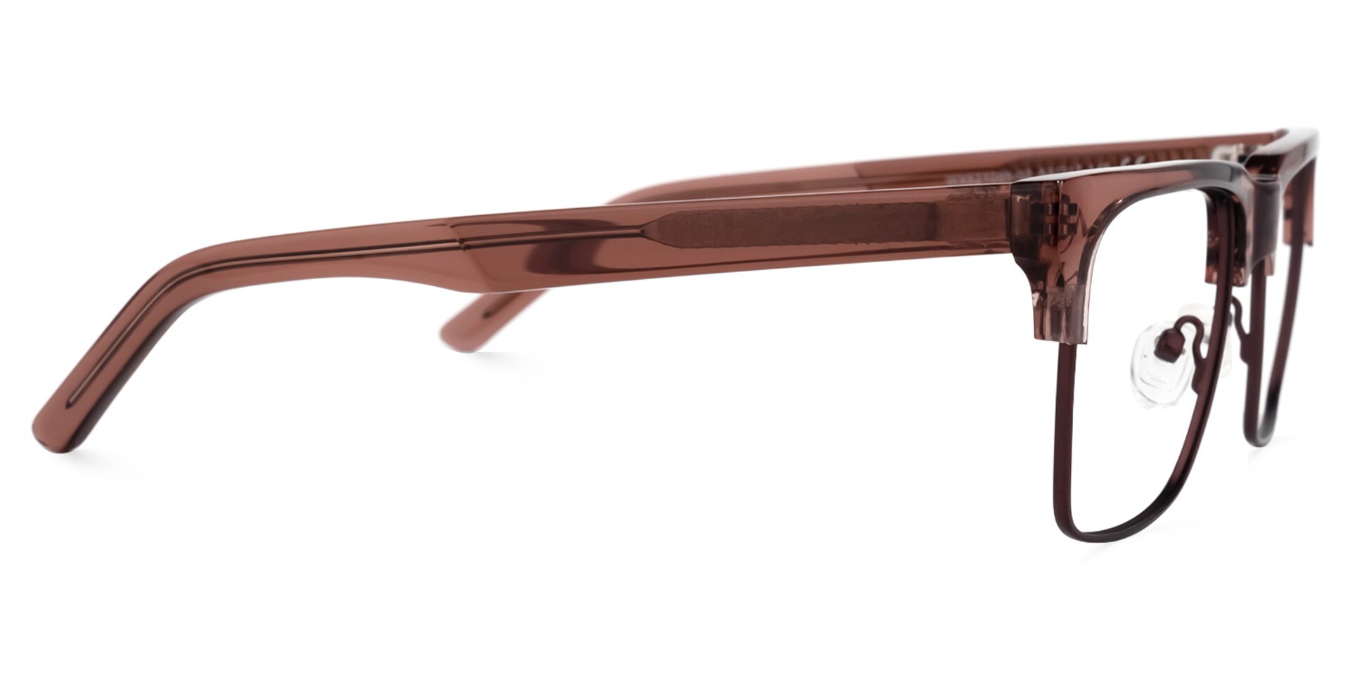 Mienzer Browline Brown Glasses | Zeelool Glasses2