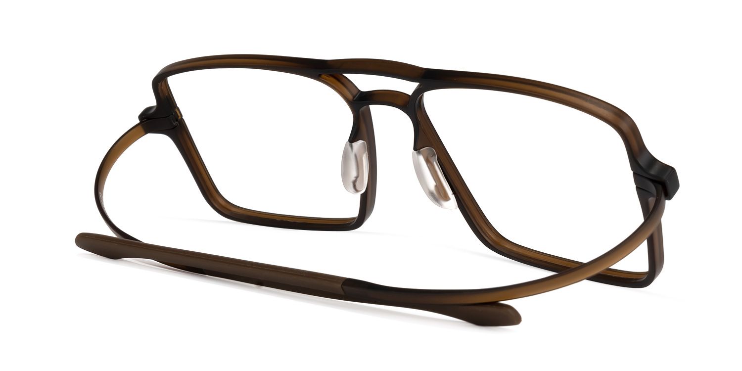 Dorthe Aviator Brown Glasses | Zeelool Glasses3