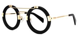 Martis Black Round Glasses1
