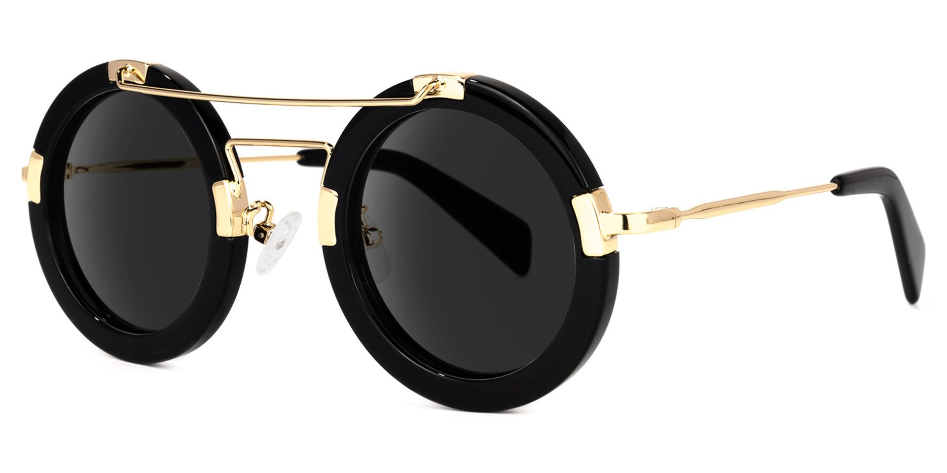 Martis Round Black Sunglasses | Zeelool Glasses1