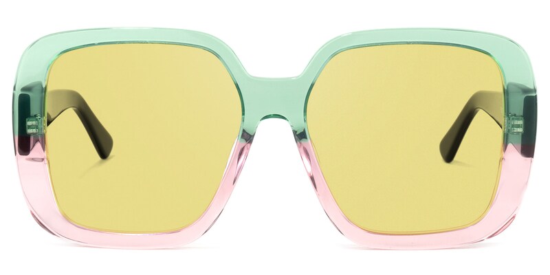 Nikolas Square Green Sunglasses | Zeelool Glasses0