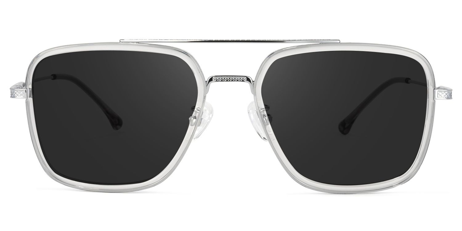 Nayeli Aviator Gray-Silver Sunglasses | Zeelool Glasses0