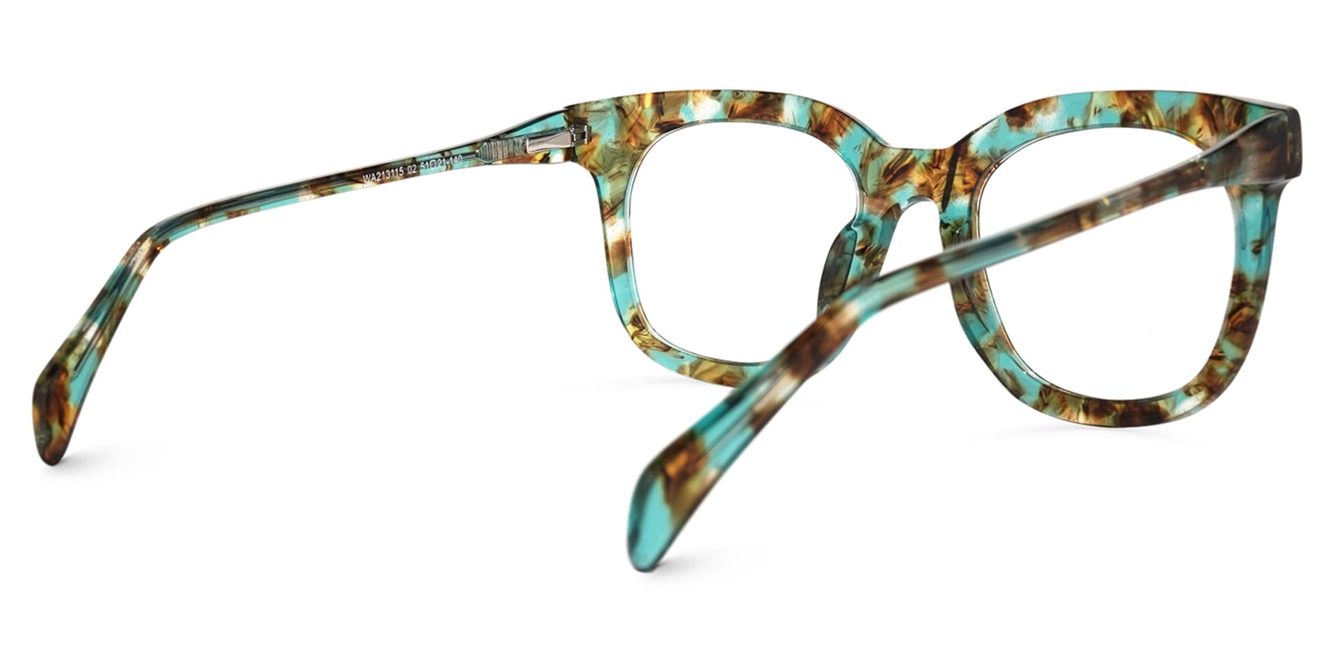 Lynette Square Green-Floral Glasses | Zeelool Glasses3