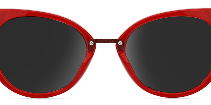 Jacqueline Cat Eye Red Sunglasses4