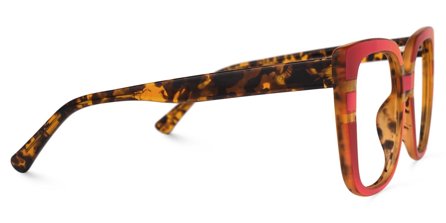 Brenda Square Red Glasses | Zeelool Glasses