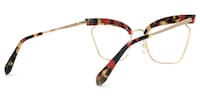 Tiffani Browline Red-Floral Glasses3