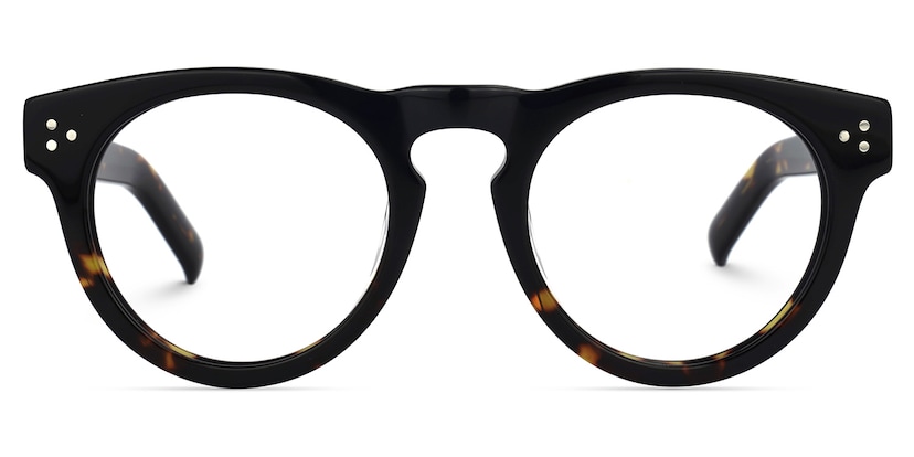 Malloy Round Black and Tortoise Glasses