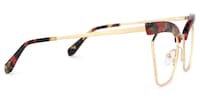 Tiffani Browline Red-Floral Glasses2