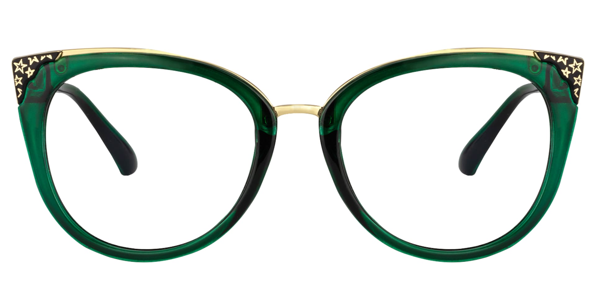 Dalton Cat Eye Dark Green Frame Glasses | Zeelool0