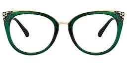 Dalton Cat Eye Dark Green Glasses0