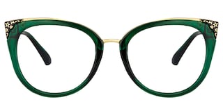 Dalton Cat Eye Dark Green Glasses0