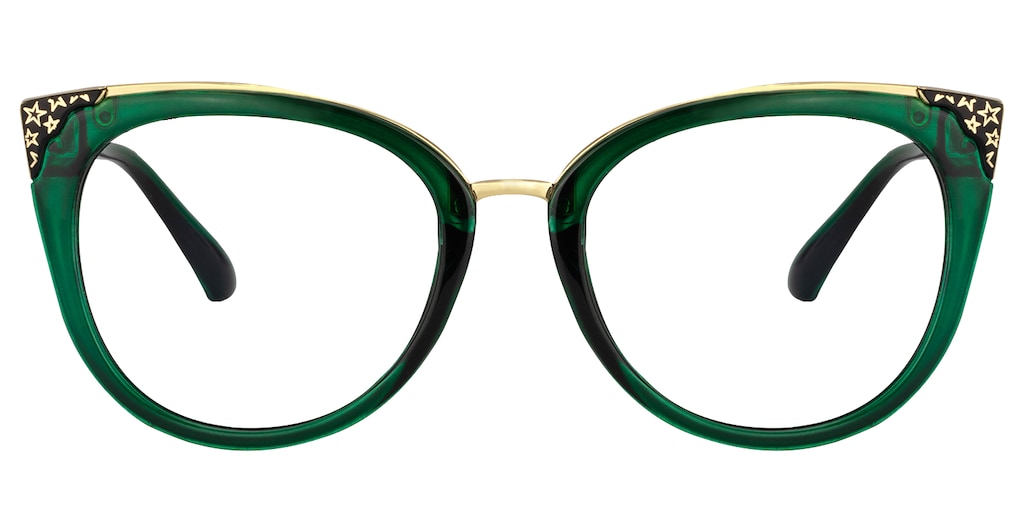 Dalton Cat Eye Dark Green Glasses