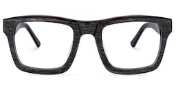 Riley Rectangle Black Glasses0