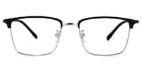 Suella Square Black-Silver Glasses0