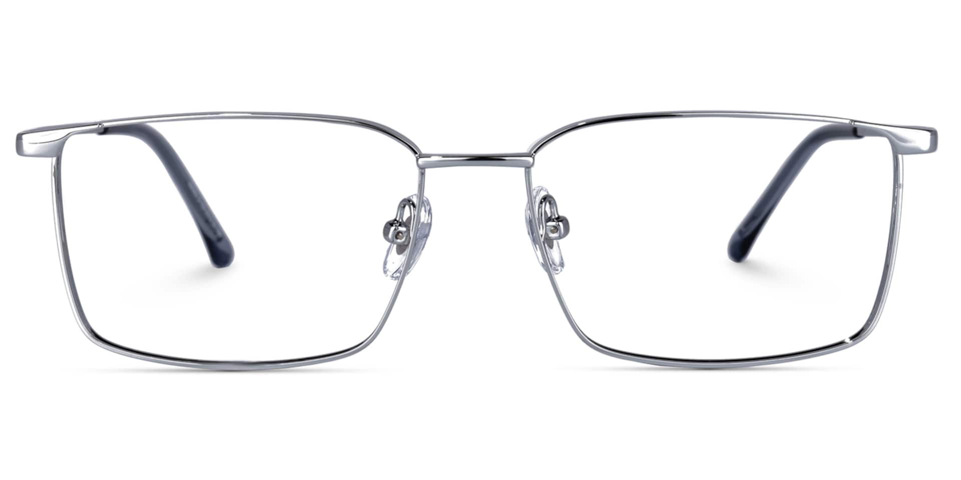 Tyrone Rectangle Silver Glasses | Zeelool Glasses0