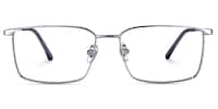 Tyrone Rectangle Silver Glasses0
