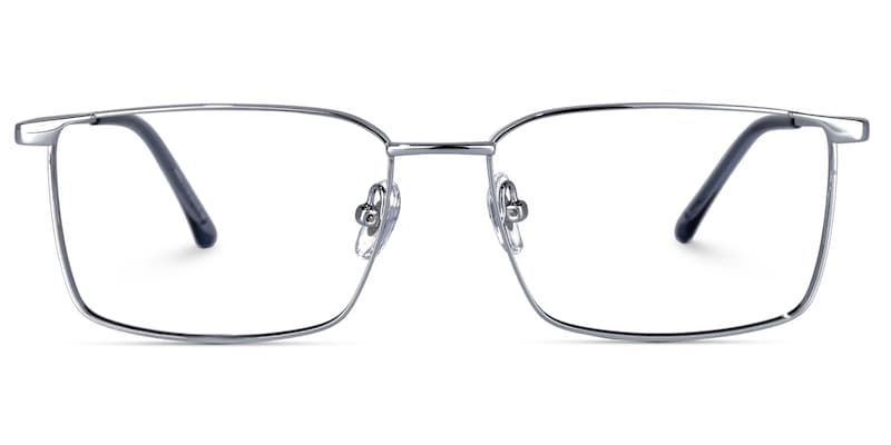Tyrone Rectangle Silver Glasses | Zeelool Glasses0