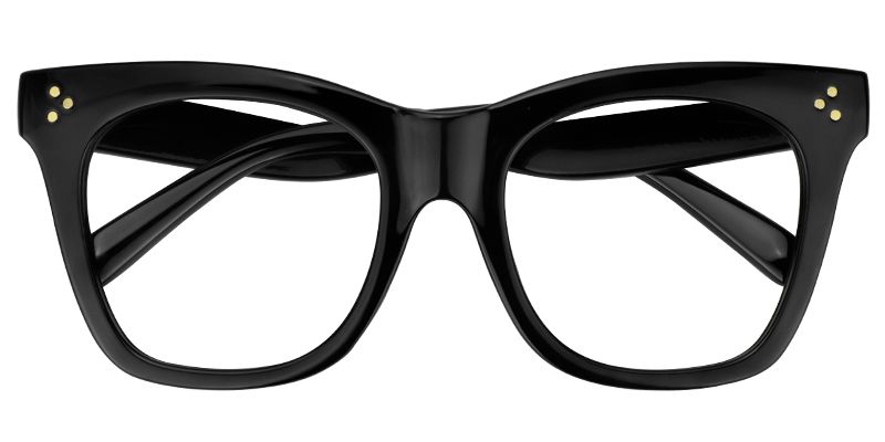 Rectangle Black Glasses | Zeelool Eyewear1