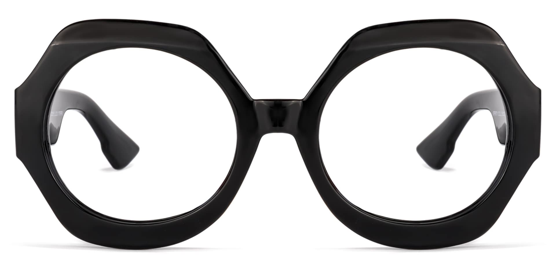 Geoffrey Geometric Black Glasses | Zeelool Glasses0
