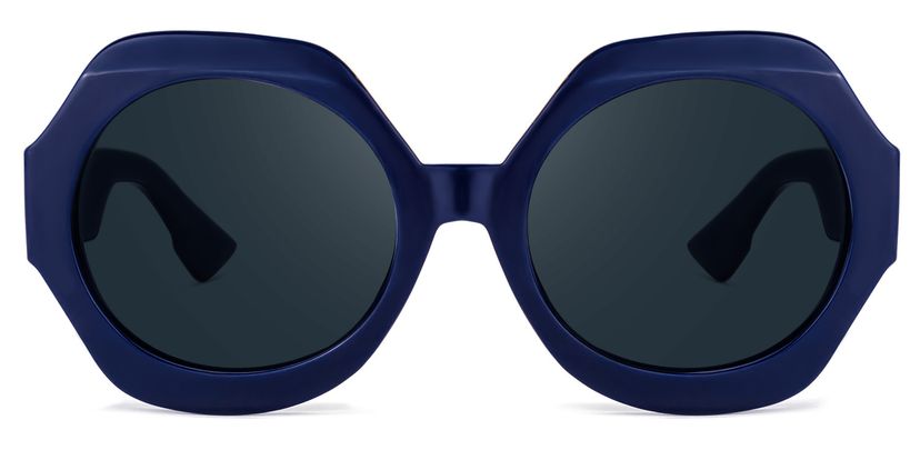 Geoffrey Geometric Dark-Blue Sunglasses
