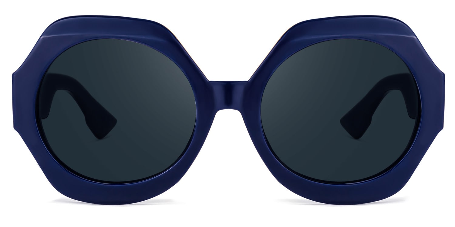 Geoffrey Geometric Dark-Blue Sunglasses