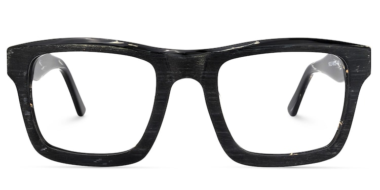 Riley Rectangle Black Glasses