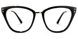 Hudson Cateye Black Glasses0