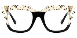 Carolann Square Black Glasses0