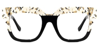 Carolann Square Black Glasses0