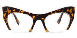 Kyle Cat Eye Yellow Tortoise Glasses0