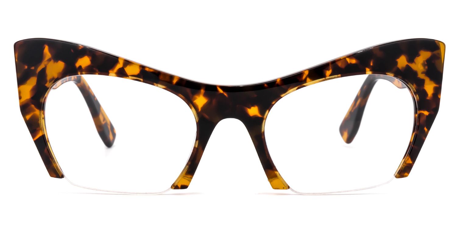 Kyle Cat Eye Yellow Tortoise Glasses | Zeelool Glasses0