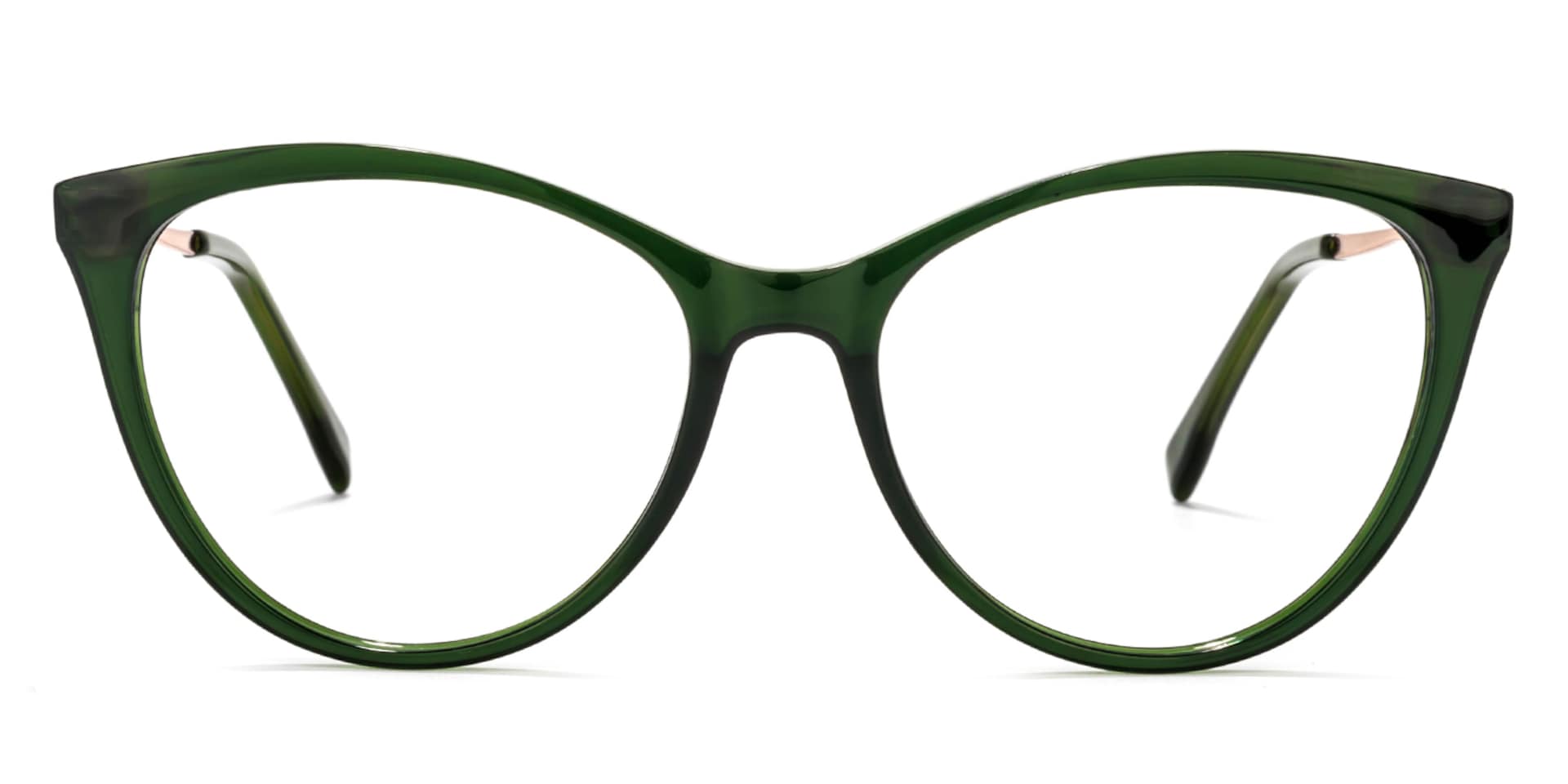 Frances Cateye Dark-Green Glasses | Zeelool Glasses0