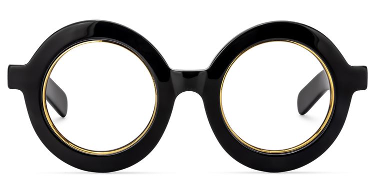 Calhoun Round Black Glasses