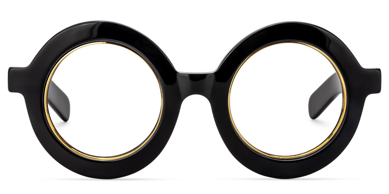 Calhoun Round Black Glasses | Zeelool Glasses0
