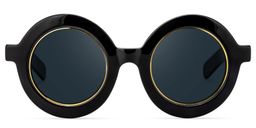 Calhoun Black Round Sunglasses0
