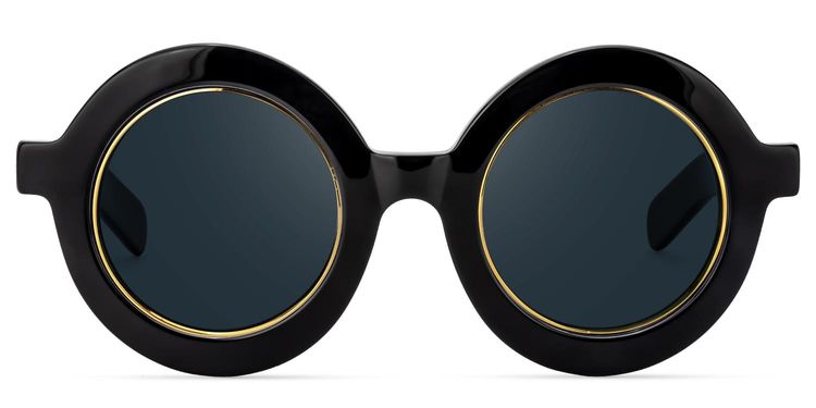 Calhoun Black Round Sunglasses
