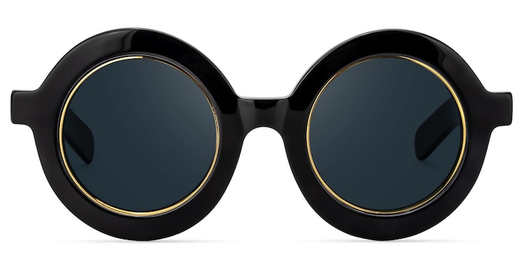 Calhoun Round Black Sunglasses