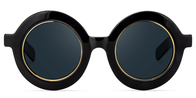 Calhoun Round Black Sunglasses