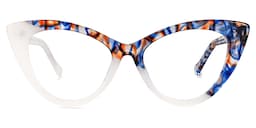 Maxine Cateye White Glasses0