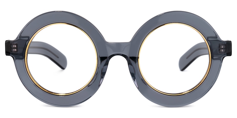 Calhoun Round Gray Glasses | Zeelool Glasses0