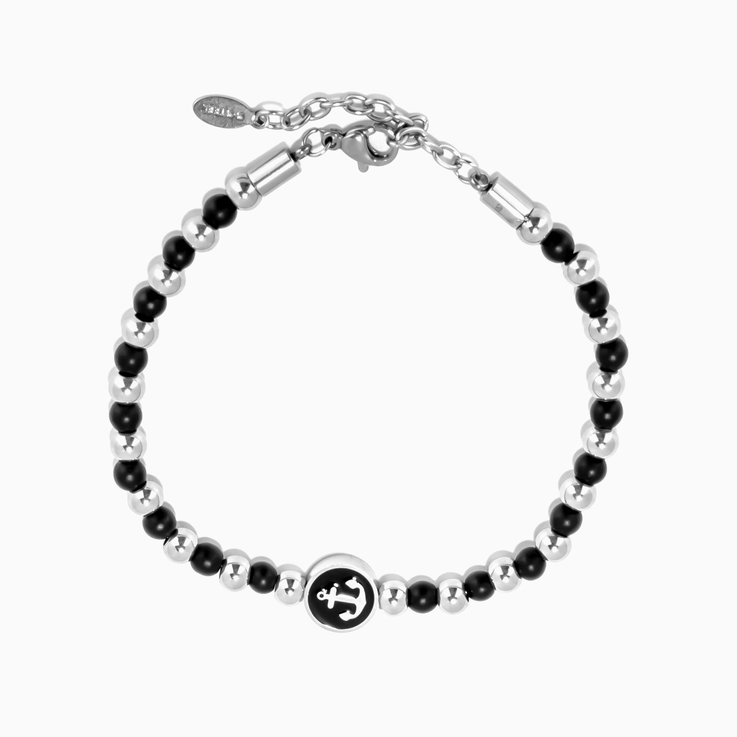 Vintage Beaded Black-Silver Bracelet | Zeelool Glasses