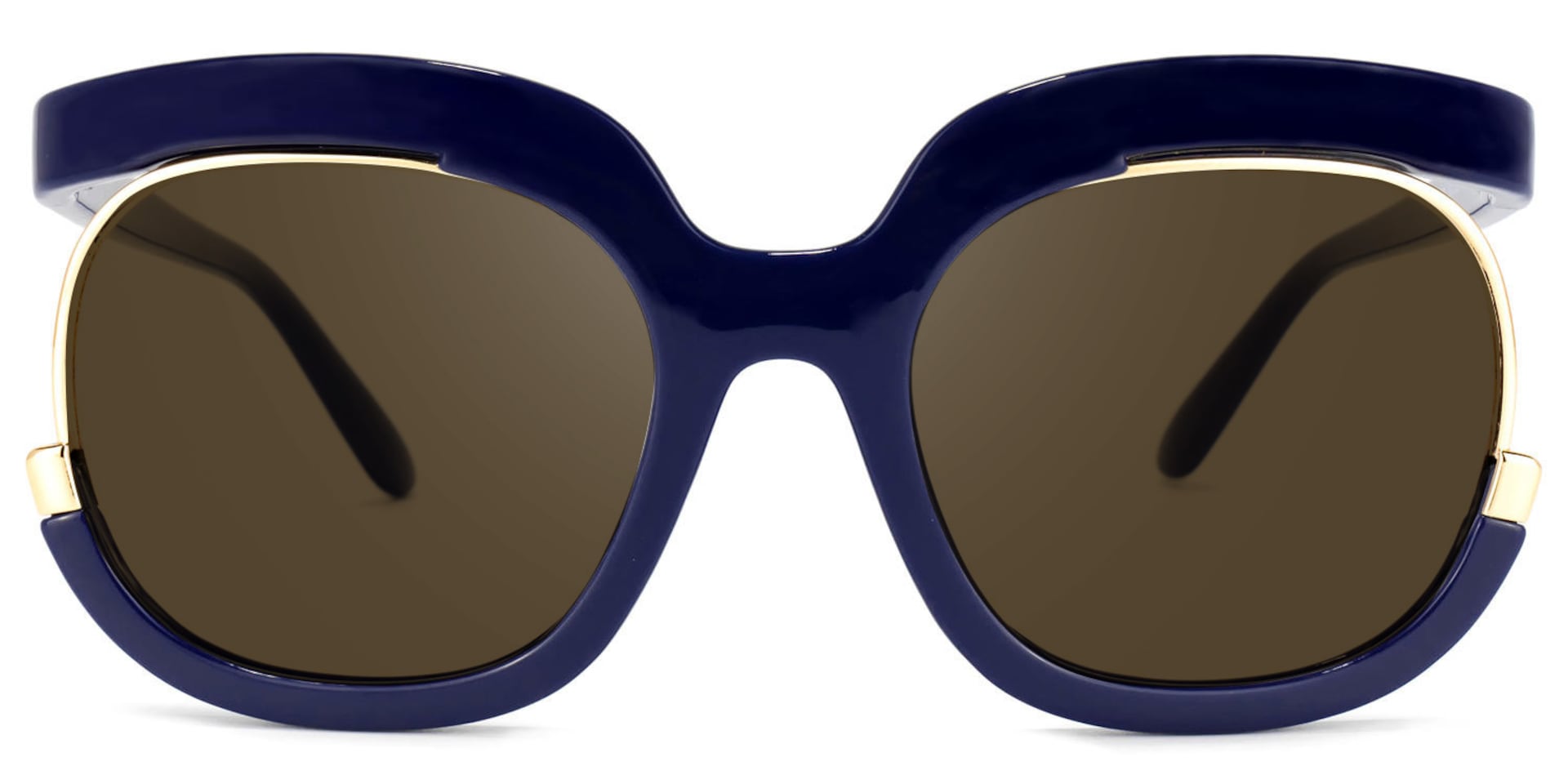 Darice Round Dark-Blue Sunglasses | Zeelool Glasses0