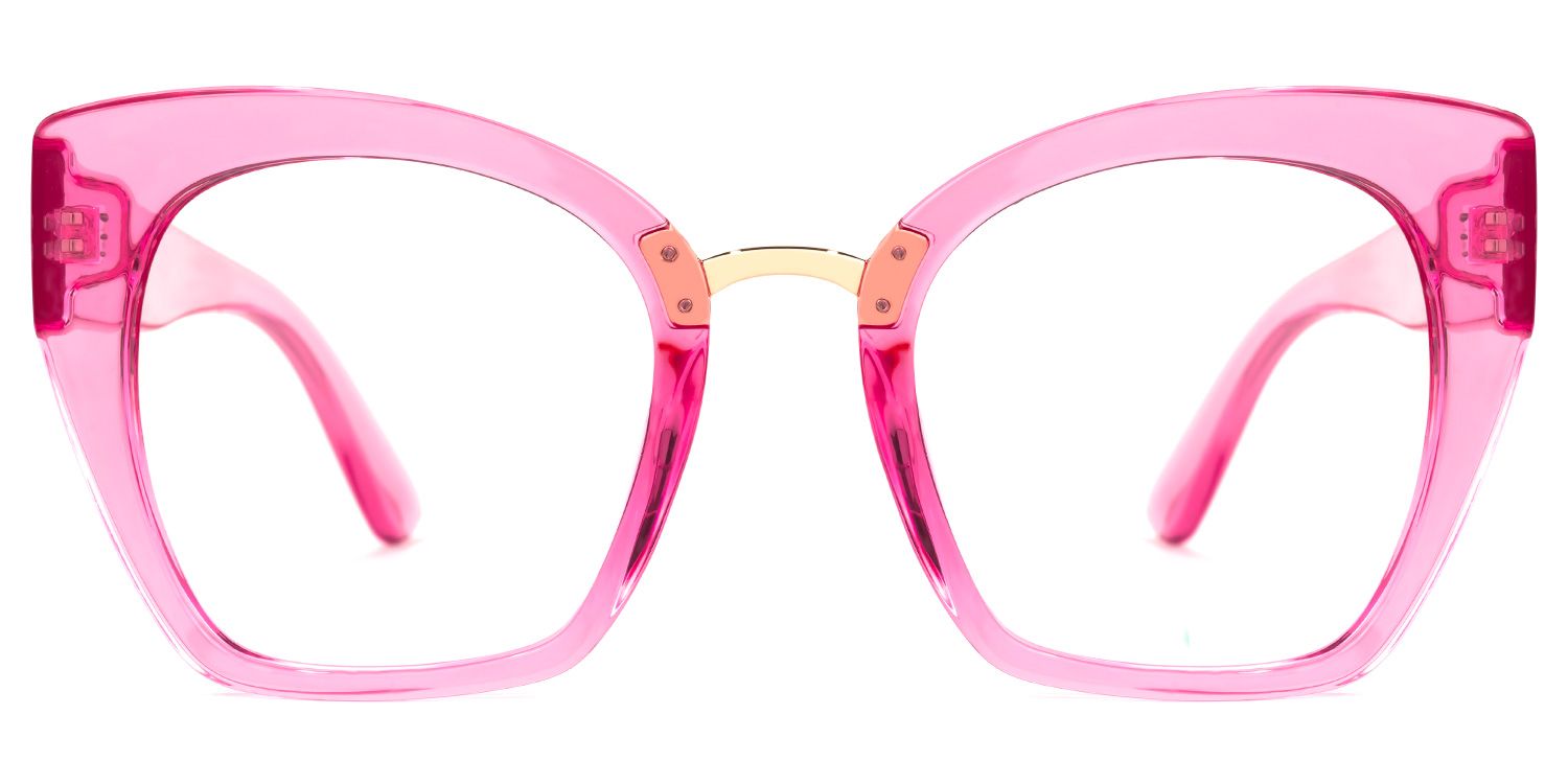 Denis Cat Eye Pink Glasses | Zeelool Glasses0