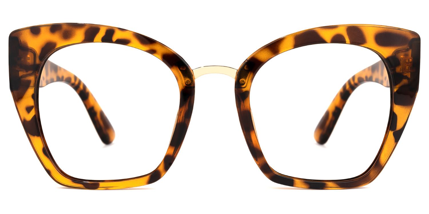 Denis Cat Eye Yellow-Tortoise Frame Glasses | Zeelool0