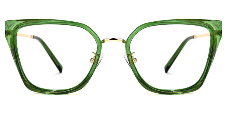 Martine Square Green Glasses