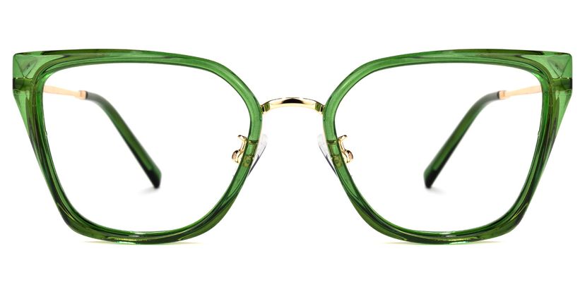 Martine Green Square Glasses
