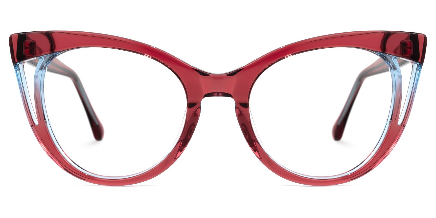 Jenetta Color Jeanetta Cateye Red Glasses | Zeelool Glasses