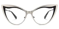 Jalisa Cateye Silver Glasses0