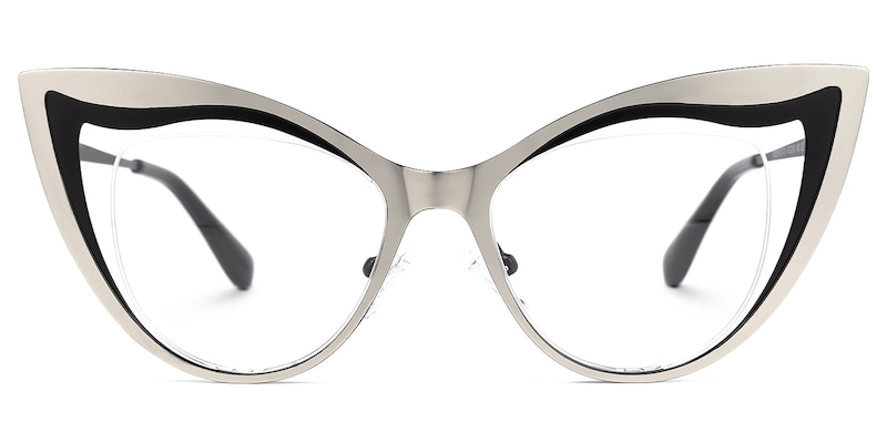 Jalisa Cateye Silver Glasses | Zeelool Glasses0